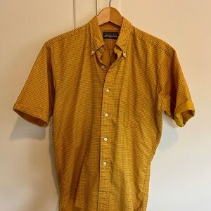 Vintage Yellow Checkered Men's Shirt